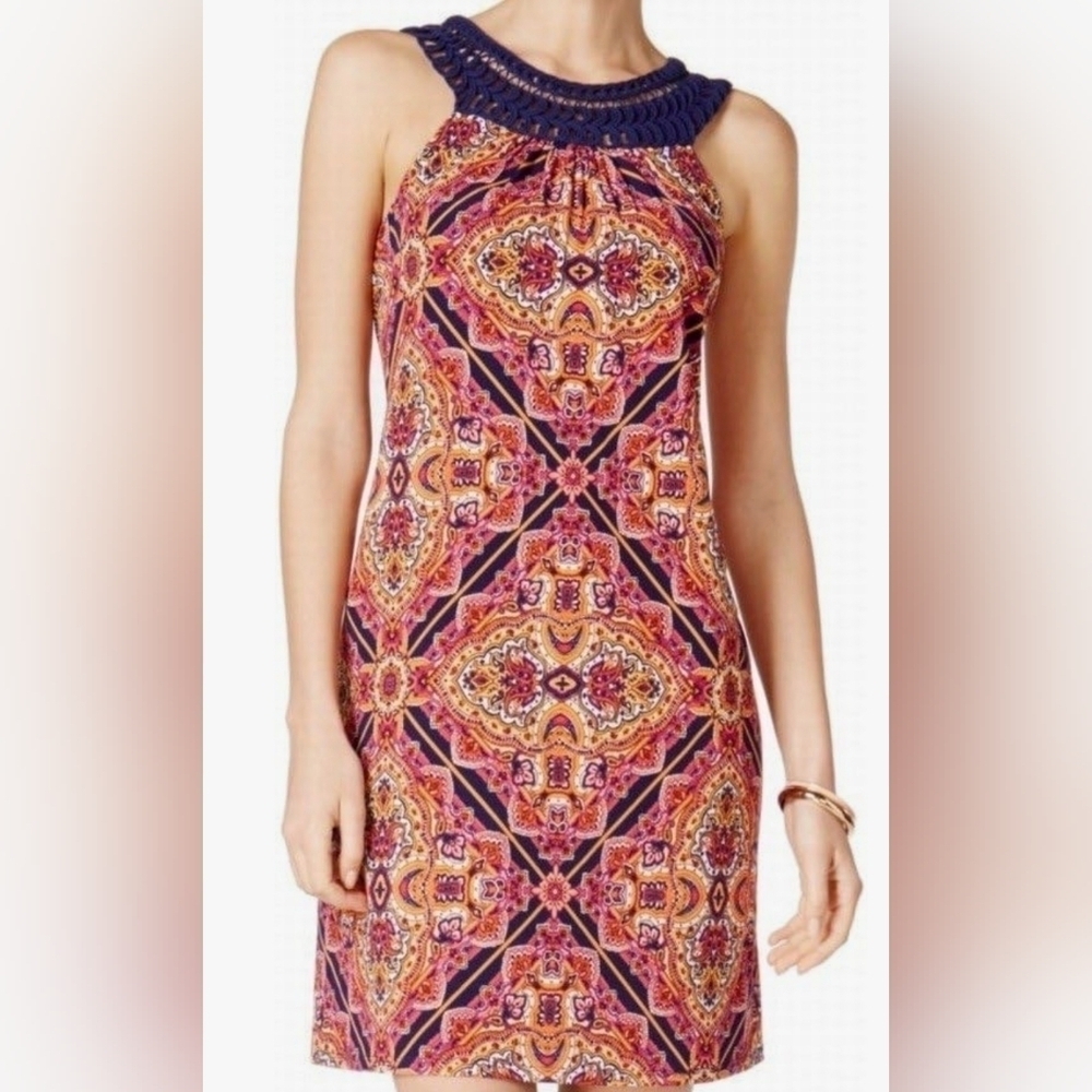 Jessica Howard Mini colorful print Dress size 10